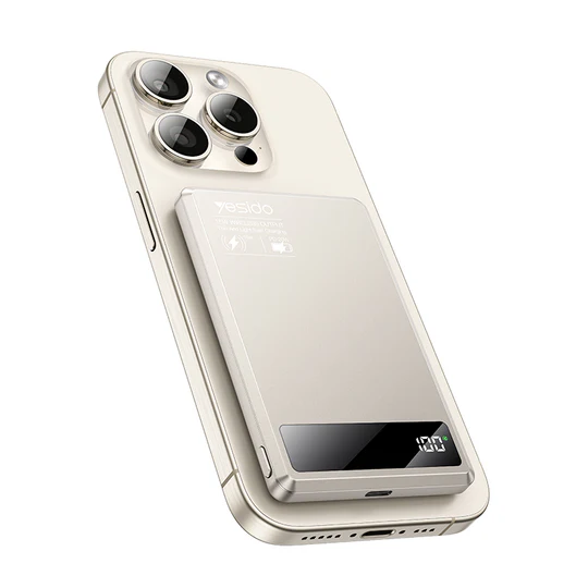 PowerBank Ultra Slim Magnétique Original YESIDO 5000 mAh avec Recharge Rapide