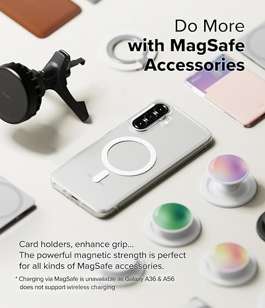 61MHhoRJ8kL._AC_SX522_ Galaxy A56 | A36 - Coque Transparente Magsafe Haut de Gamme Anti-jaunissement