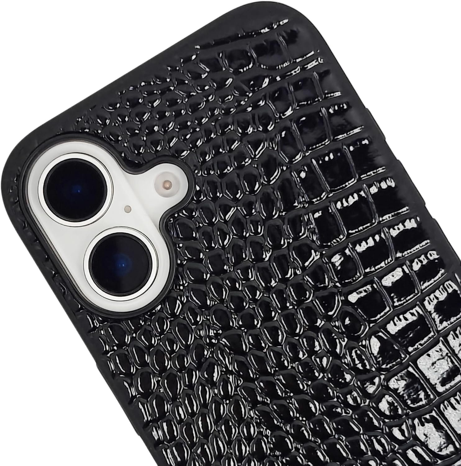 81n5mvqYMML._AC_SL1500_ Coque Haut de Gamme en Cuir Verni Synthétique effet Alligator