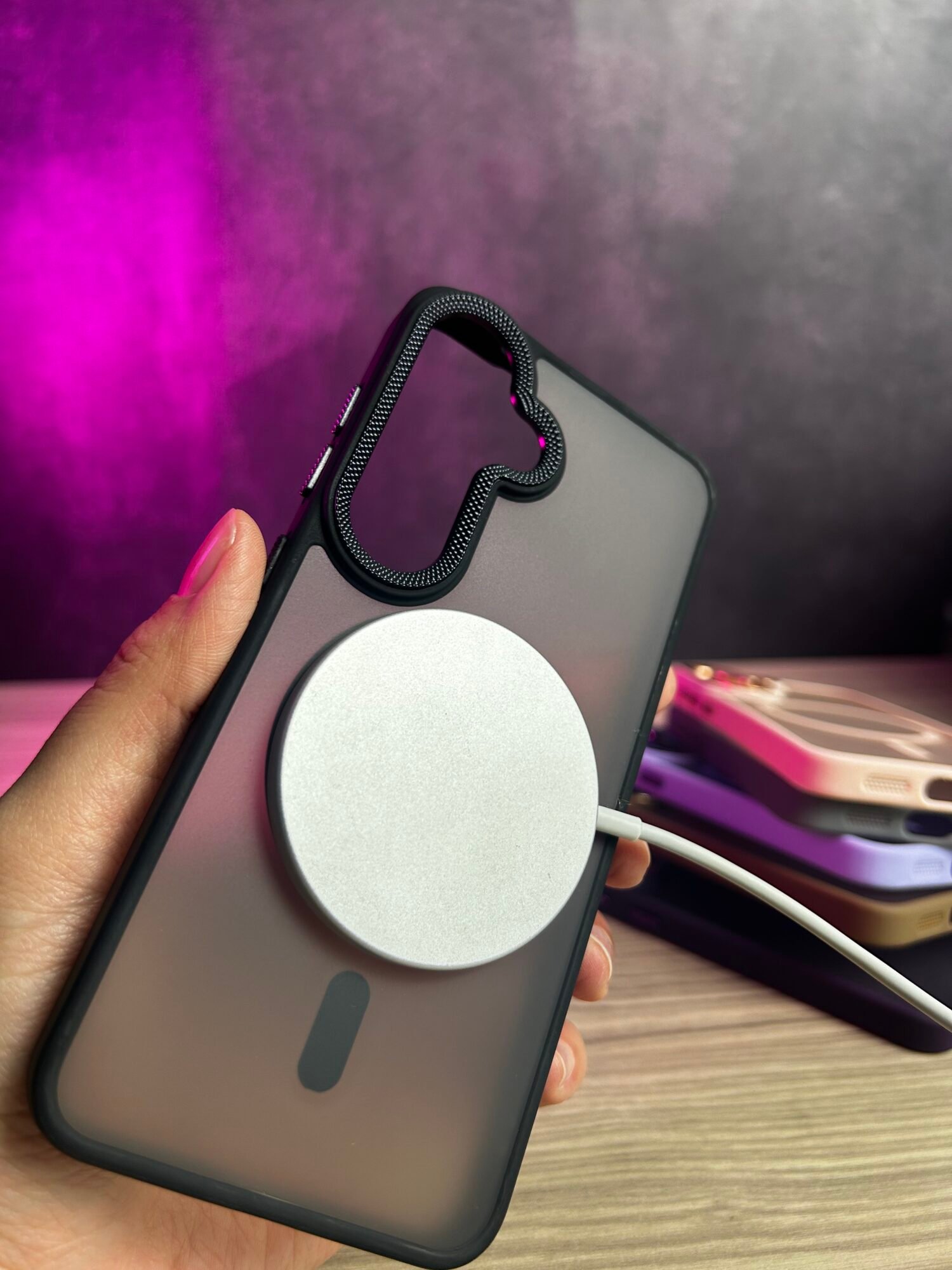 Galaxy S25 - Coque magnétique dos mat fumé