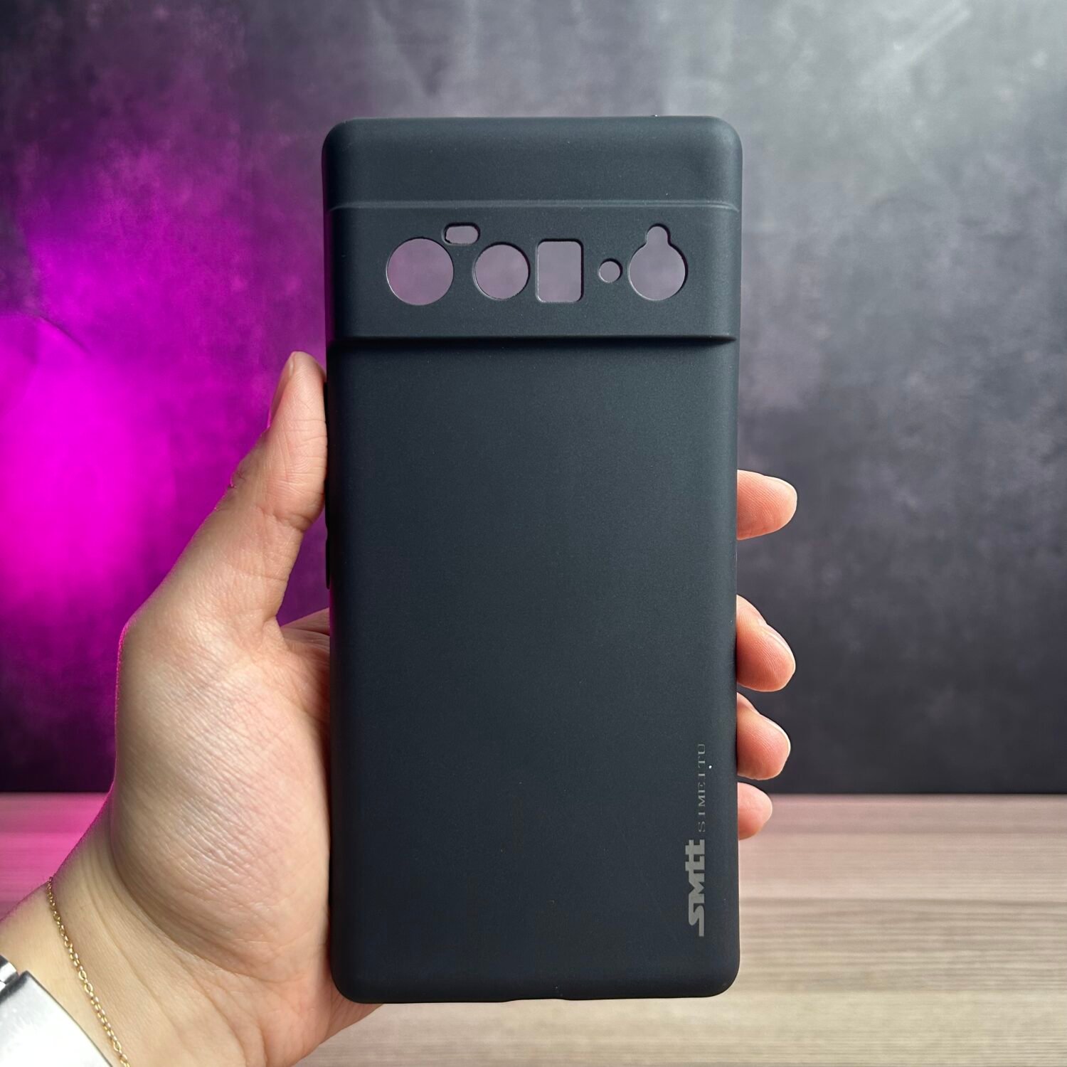 Pixel 6 Pro - Coque en Silicone Noir Originale SIMEITU