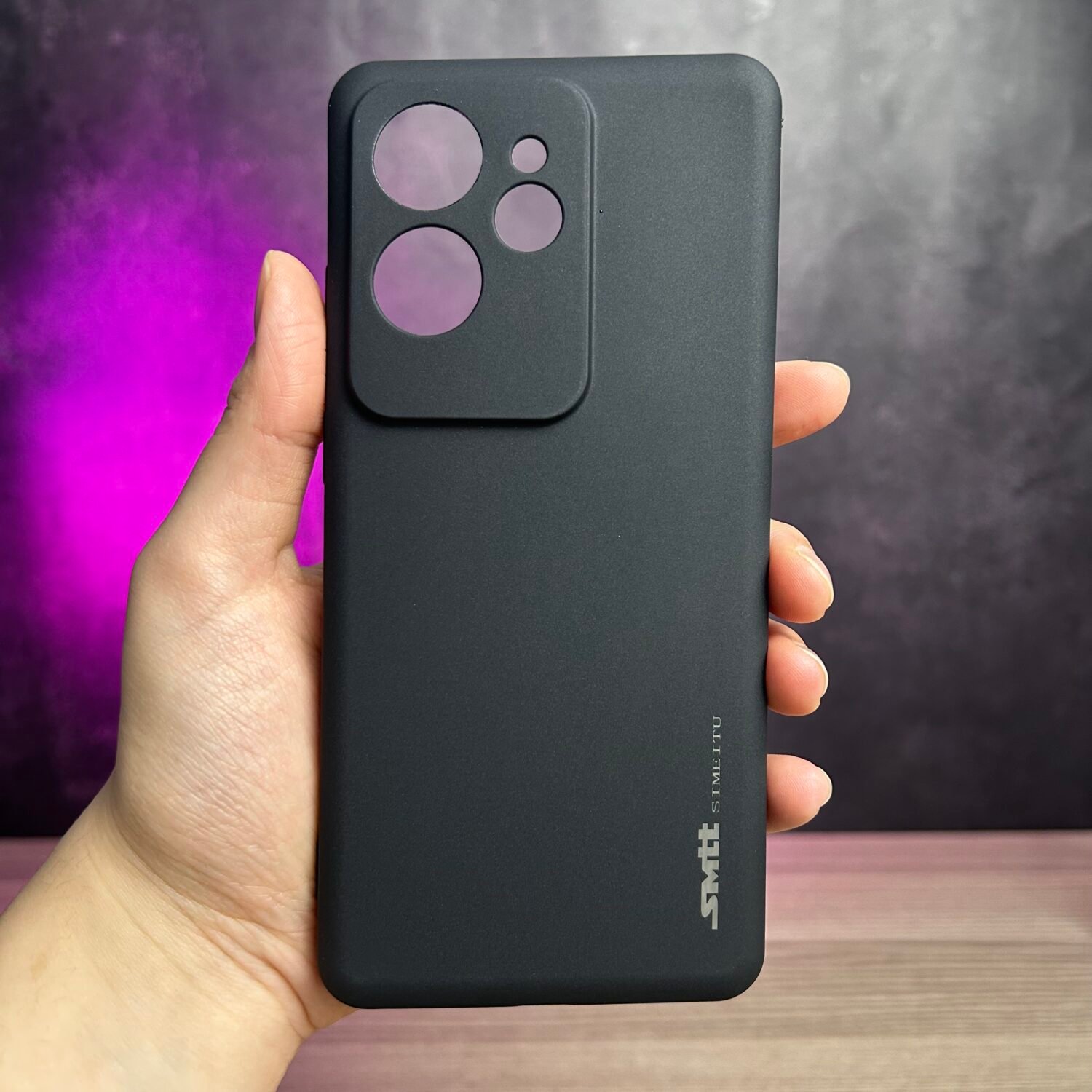 Realme GT6 (Chine) - Coque en Silicone Noir Originale SIMEITU
