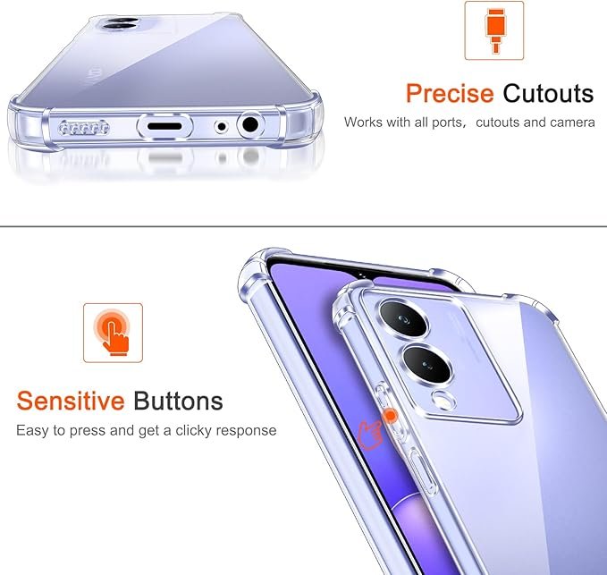 Vivo Y17S - Coque Transparente SIMEITU