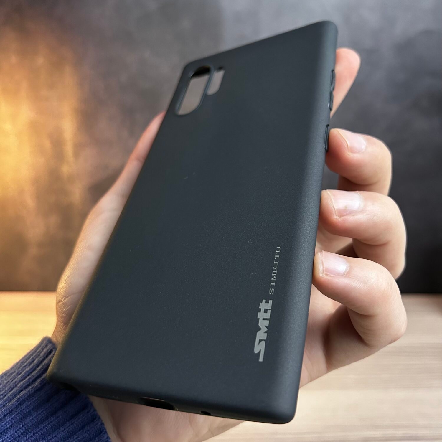 Galaxy Note 10 Plus - Coque en Silicone Noir Originale SIMEITU