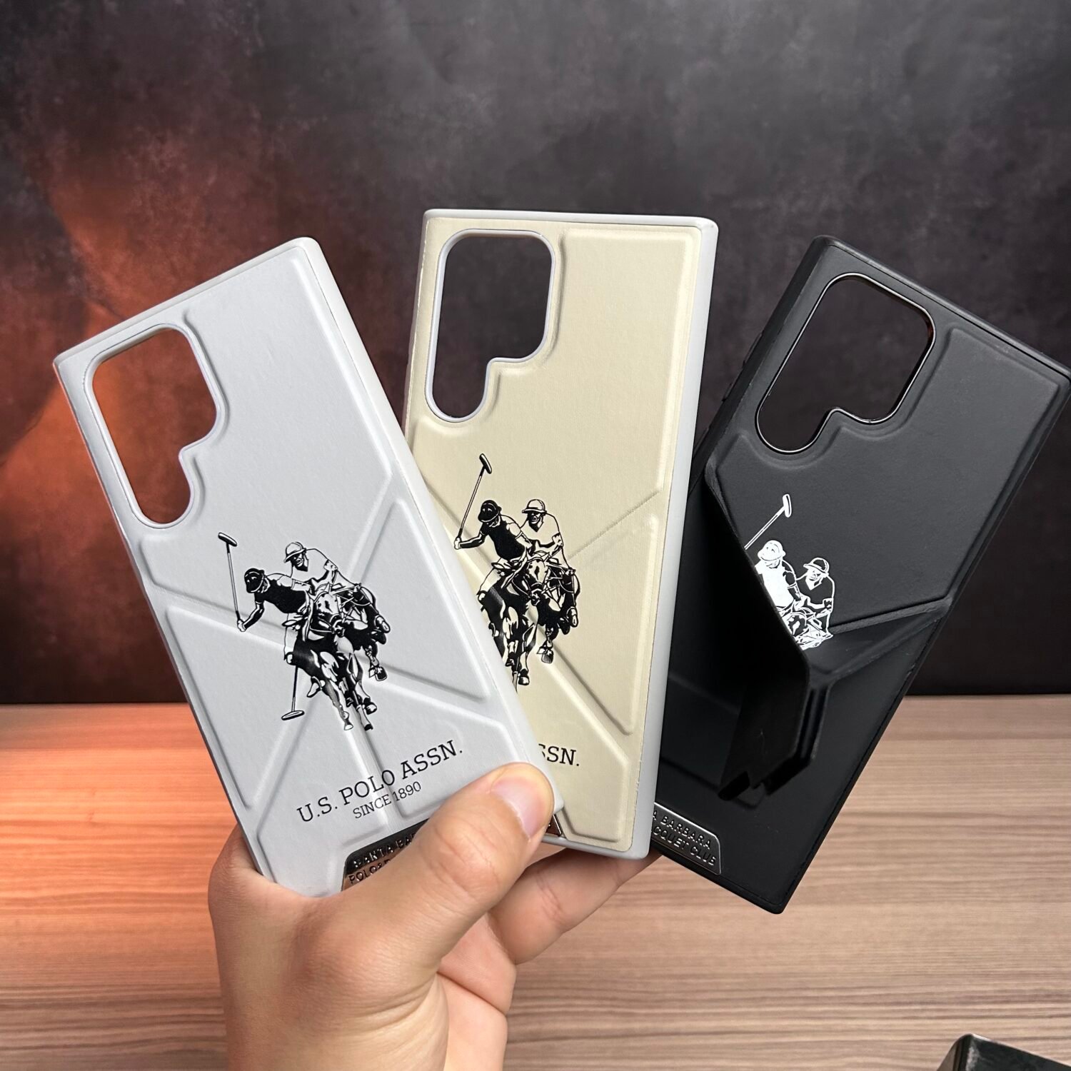 Galaxy S22 Ultra - Coque En Cuir PU Avec Support U.S. POLO ASSN.