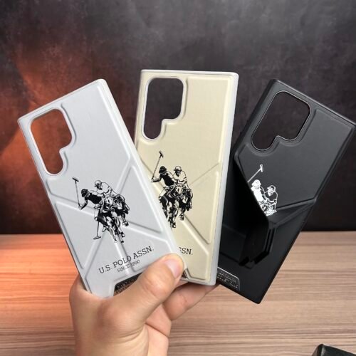 Galaxy S23 Ultra - Coque En Cuir PU Avec Support U.S. POLO ASSN.