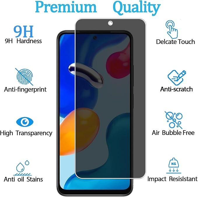 61WcYpw3UGL._AC_SX679_ Redmi Note 11 | Redmi Note 11S 4G- Protection d’Ecran Anti-Espion En Verre ( Privacy Glass )