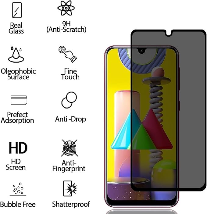 61ugngXznNL._AC_SX679_ Galaxy M21 | Galaxy M31 - Protection d’Ecran Anti-Espion En Verre ( Privacy Glass )