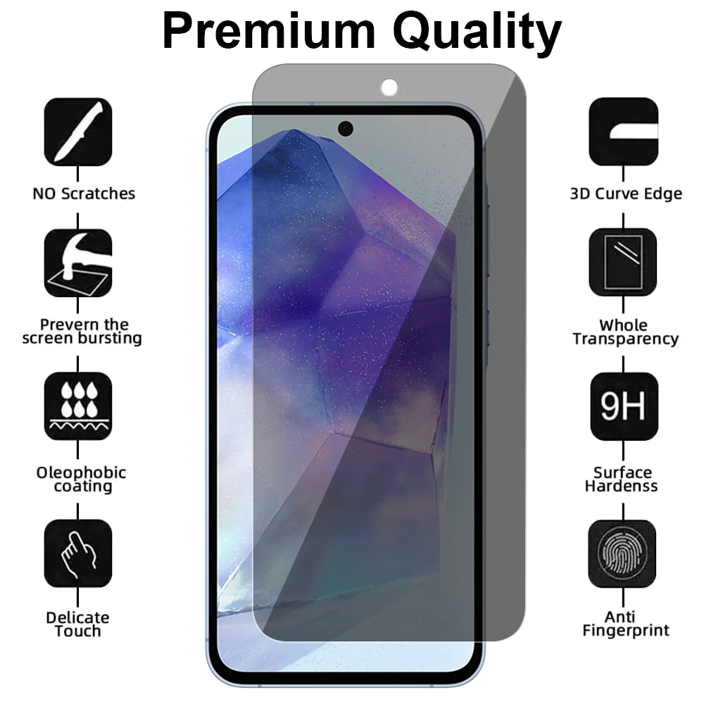 Galaxy A55 | Galaxy A35 | Galaxy M35 - Protection d’Ecran Anti-Espion En Verre ( Privacy Glass )