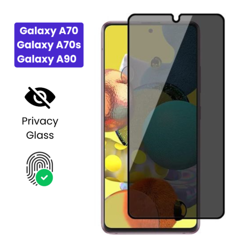 Galaxy A70S | Galaxy A70 | Galaxy A90 – Protection d’Ecran Anti-Espion En Verre ( Privacy Glass )
