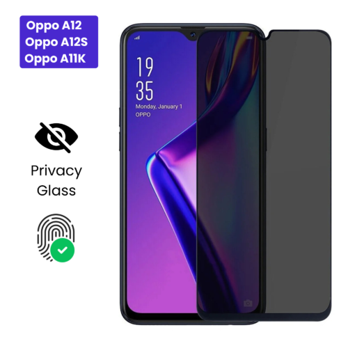 Oppo A12 | Oppo A12S | Oppo A11K - Protection d’Ecran Anti-Espion En Verre ( Privacy Glass )