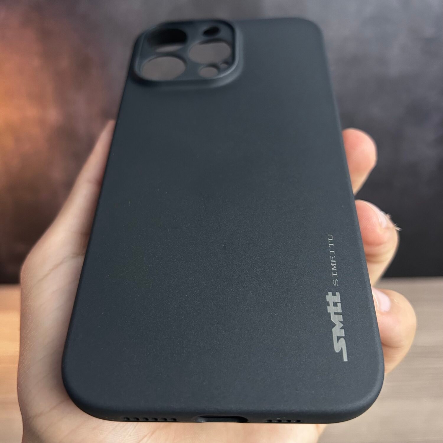 IMG_7218 iPhone 13 Pro Max - Coque en Silicone Noir Originale SIMEITU