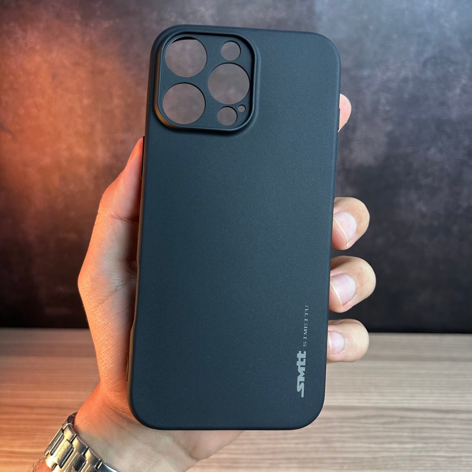 iPhone 15 Pro - Coque en Silicone Noir Originale SIMEITU