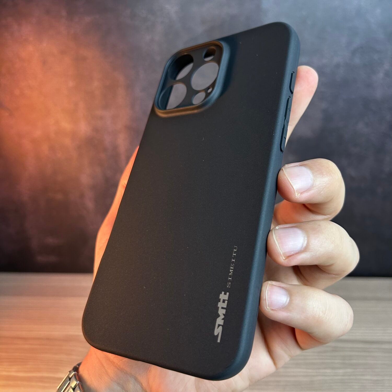 iPhone 15 Pro - Coque en Silicone Noir Originale SIMEITU