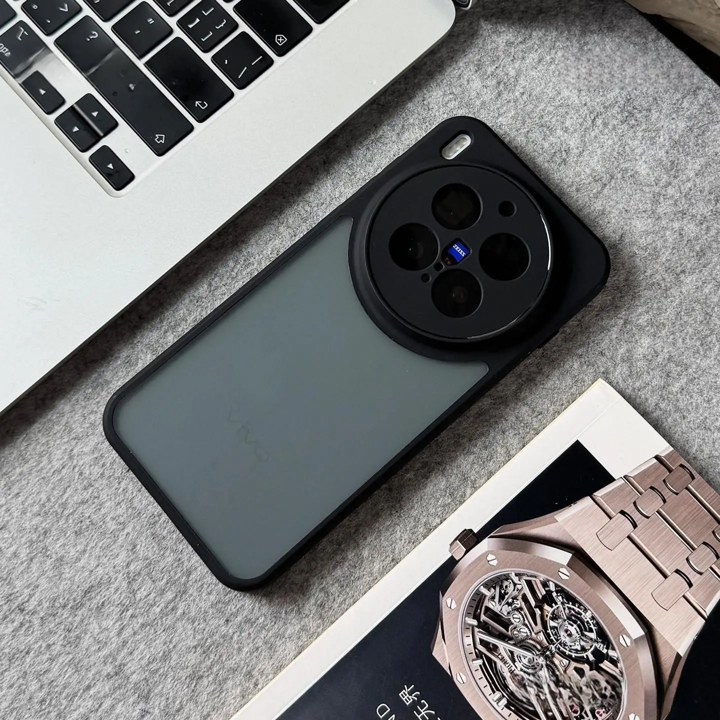 4 Vivo X300 Pro - Coque Avec Dos Mat Fumé