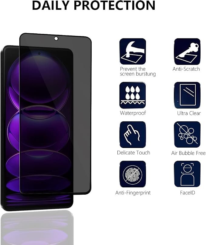 61RwL7+ITcL._AC_SX679_ Redmi Note 12 Pro | Note 12 Pro Plus – Protection d’Ecran Anti-Espion En Verre ( Privacy Glass )