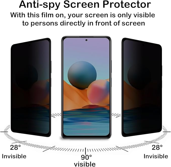 61SBW5j5XEL._AC_SX679_ Redmi Note 10 Pro | Note 11 Pro | Note 11E Pro – Protection d’Ecran Anti-Espion En Verre ( Privacy Glass )