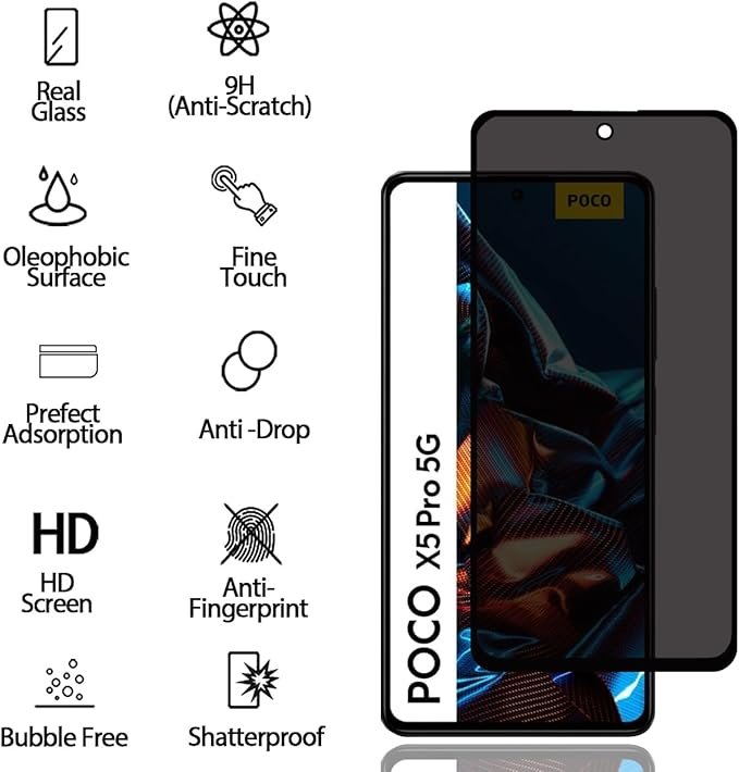 61ZjkN7zthL._AC_SX679_ Poco X5 Pro – Protection d’Ecran Anti-Espion En Verre ( Privacy Glass )