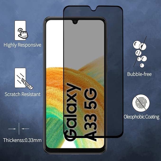 Galaxy A33 5G - Protection d’Ecran Anti-Espion En Verre ( Privacy Glass )