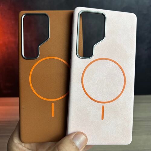 Galaxy S25 Ultra - Coque Magsafe Haut de Gamme Effet Cuir