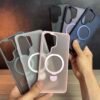 Photo 25-05-2026 3 47 38 PM Galaxy S26 Ultra - Coque Magnétique Transparente Mate avec Support Rotatif 360°