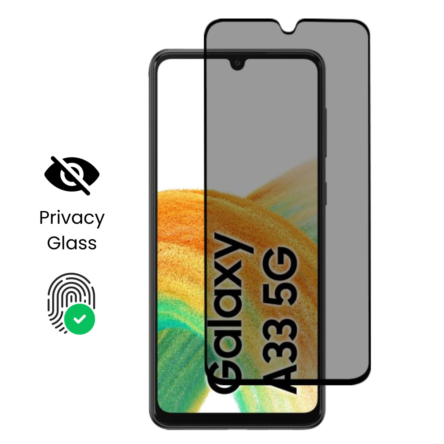 Galaxy A33 5G - Protection d’Ecran Anti-Espion En Verre ( Privacy Glass )
