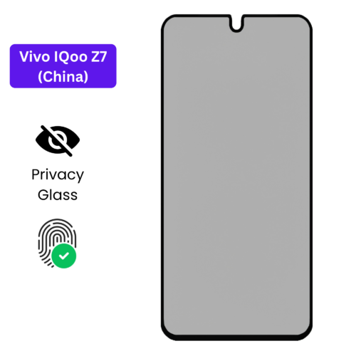 Vivo Y1S Vivo Y90 (9) Vivo IQOO Z7 (Chine) - Protection d’Ecran Anti-Espion En Verre ( Privacy Glass )