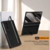 1 Galaxy Z Fold 8 Wide - Coque en Silicone avec Protection d'Ecran Externe , Stylet S Pen et Support Pliable