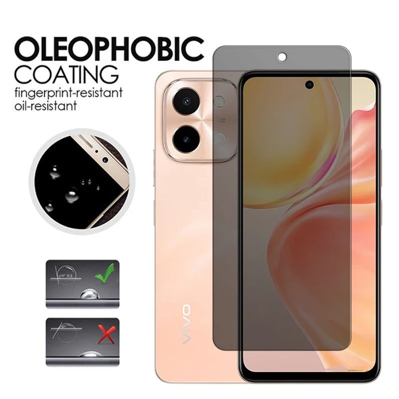 3 Vivo Y28 4G – Protection d’Ecran Anti-Espion En Verre ( Privacy Glass )