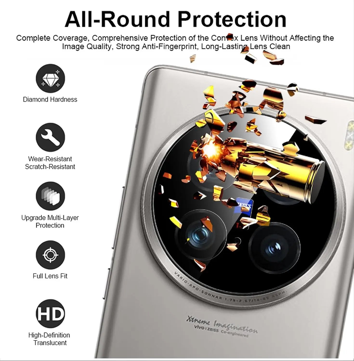 5 Vivo X100 Ultra - Lentilles Protection d'Objectif Caméra