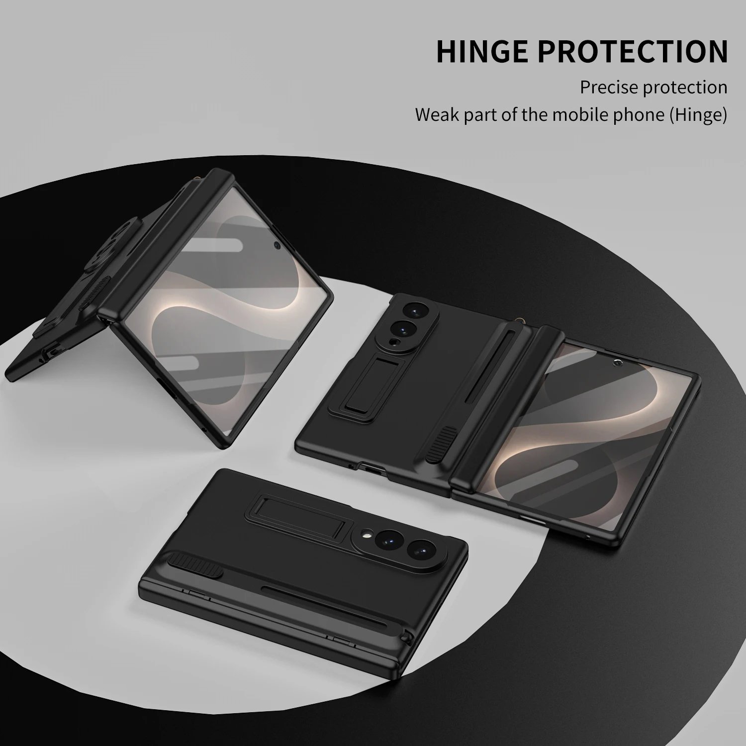 Galaxy Z Fold 8 Wide - Coque en Silicone avec Protection d'Ecran Externe , Stylet S Pen et Support Pliable