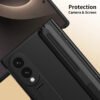 6 Galaxy Z Fold 8 Wide - Coque en Silicone avec Protection d'Ecran Externe , Stylet S Pen et Support Pliable