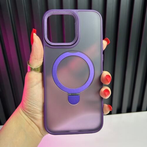iPhone 16 Pro Max - Coque Magnétique Dos Mat Fumé avec Support