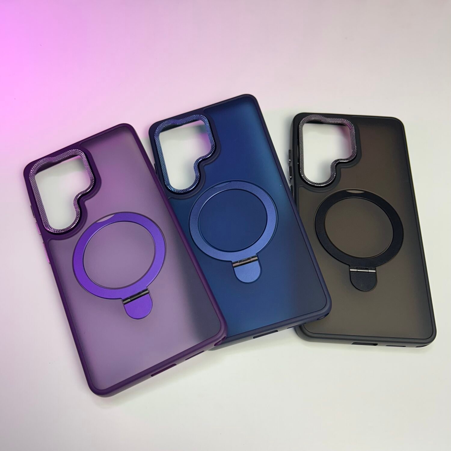 IMG_8848 Galaxy S26 Ultra - Coque Magnétique Dos Mat Fumé avec Support