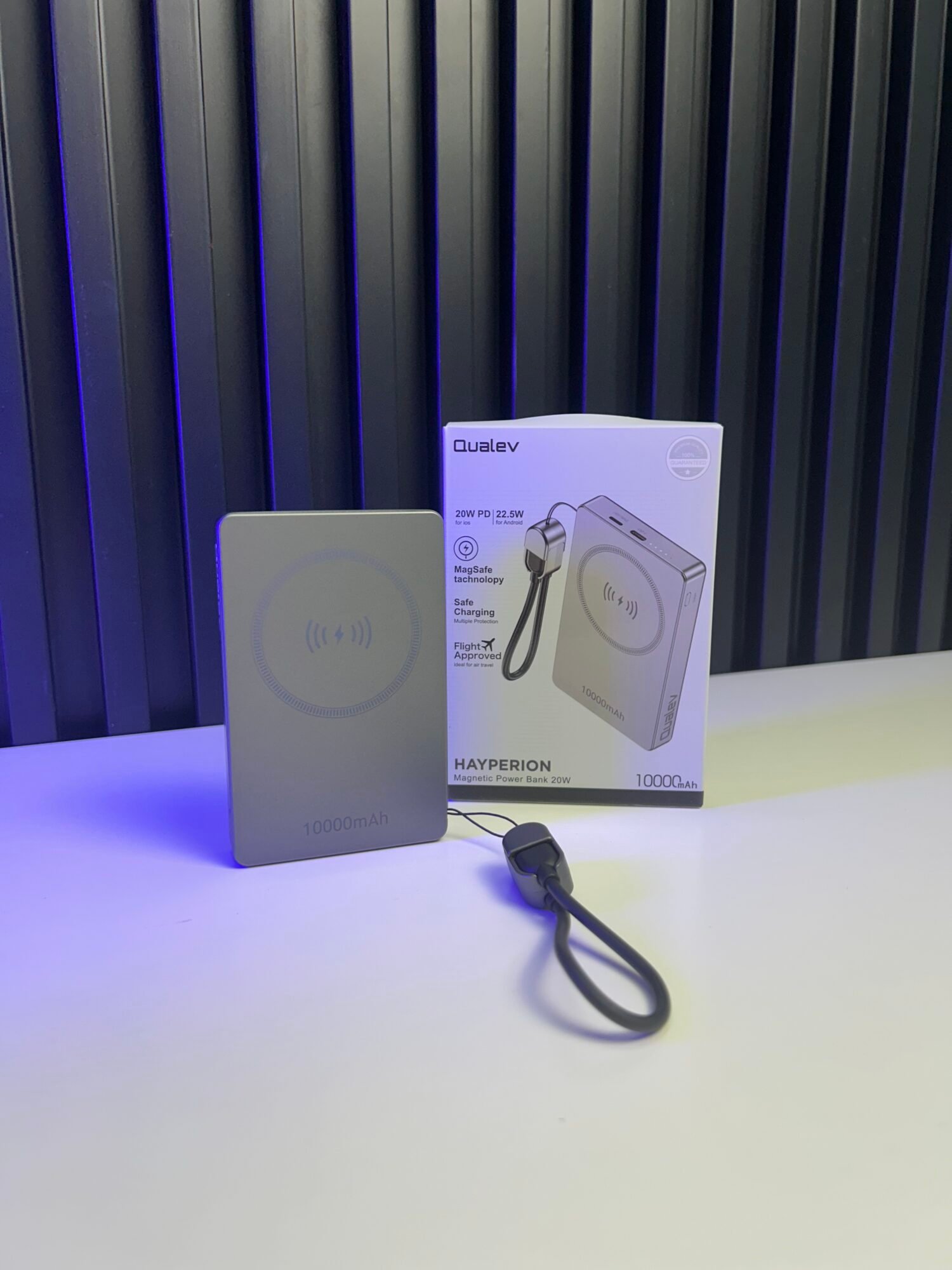 IMG_9770 PowerBank Qualev Hayperion 10000 mAh avec Recharge sans fil et Rapide