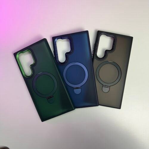 Galaxy S24 Ultra - Coque Magnétique Dos Mat Fumé avec Support