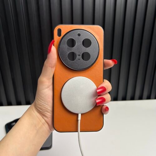 Vivo X300 Pro - Coque Haut De Gamme Magnétique En Cuir PU Avec Bordure Noir