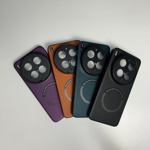 Vivo X300 Ultra - Coque Haut De Gamme Magnétique En Cuir PU Avec Bordure Noir