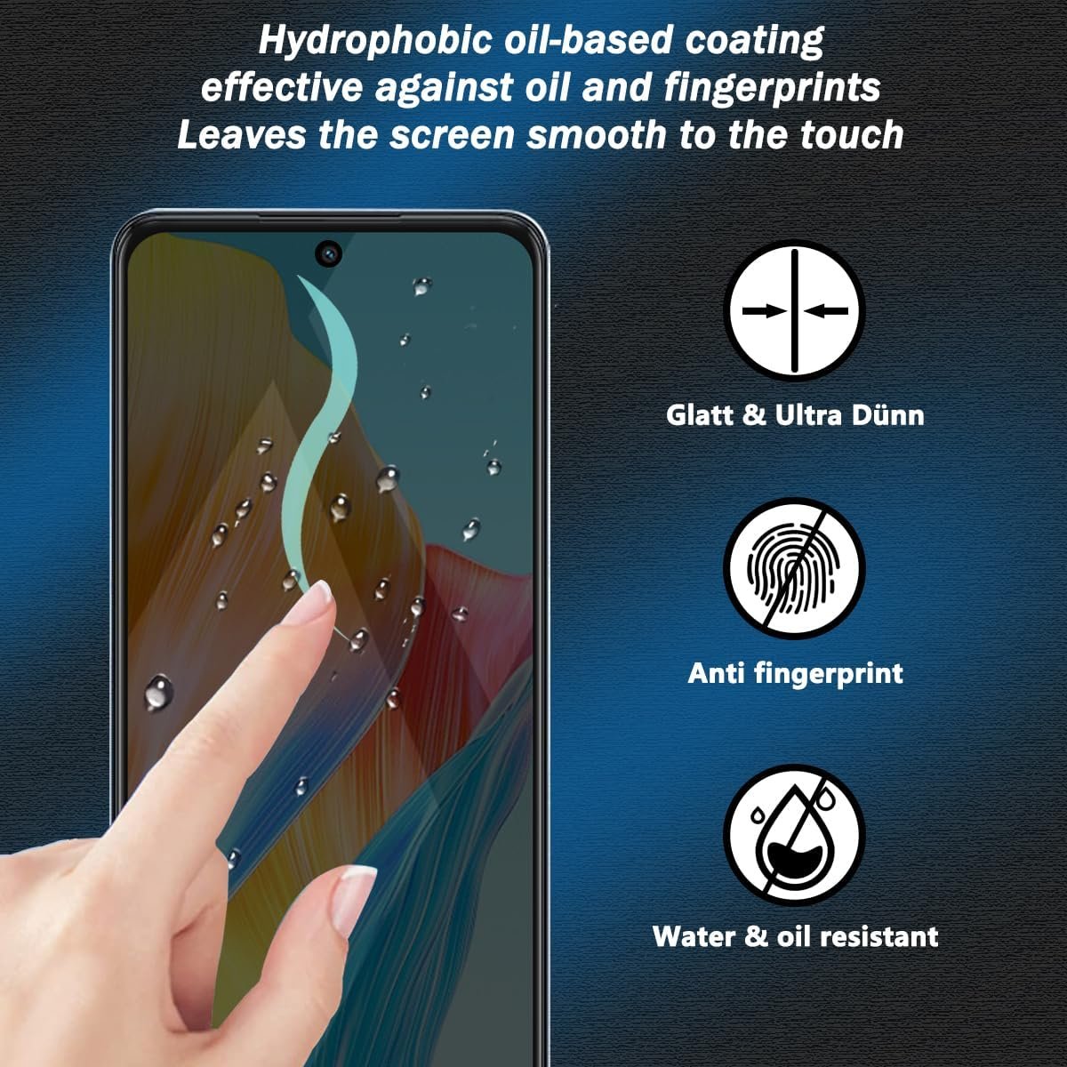 Oppo A58 4G | A98 5G – Protection d’Ecran Anti-Espion En Verre ( Privacy Glass )