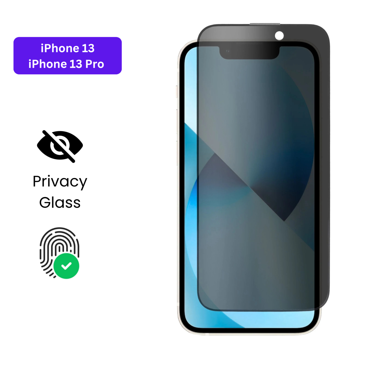 Vivo Y1S Vivo Y90 (11) iPhone 13 | 13 Pro – Protection d’Ecran Anti-Espion En Verre ( Privacy Glass )