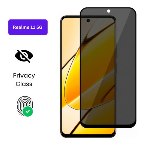 Realme 11 5G – Protection d’Ecran Anti-Espion En Verre ( Privacy Glass )