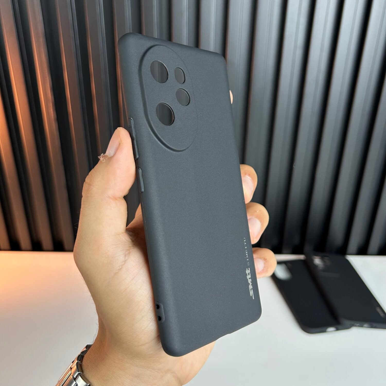 IMG_0606 Honor 100 Pro - Coque en Silicone Noir Originale SIMEITU